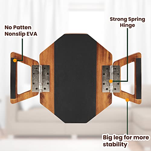 Octagonal Acacia Sofa Arm Tray