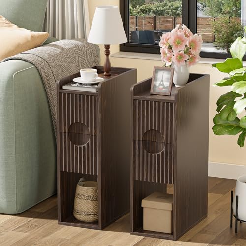 Narrow Nightstand Set of 2