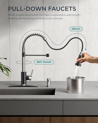 Kitchen Faucet with Pull Down Sprayer