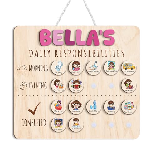 Personalized Wooden Daily Routine Chart