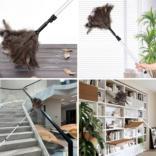 Extendable White Lambswool Duster