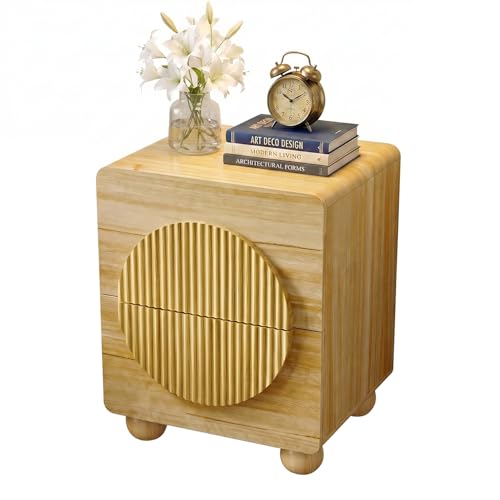 Rattan Marble Nightstand