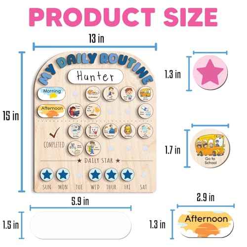 Wooden Chore Chart for Boys