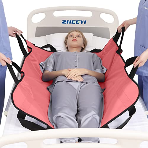 Positioning Bed Pad with Reinforced Handles Patient Transfer Sheet Aid Assistant for Body Lifting