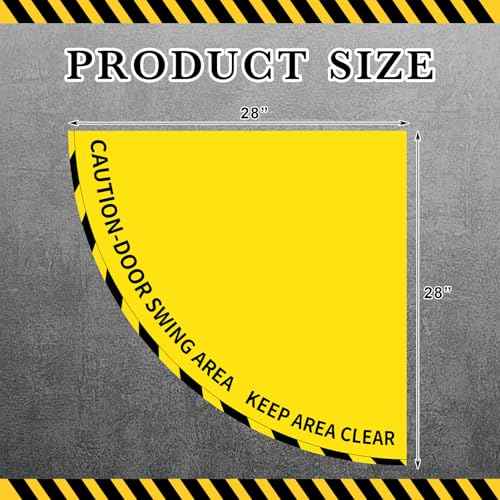 Door Swing Caution Floor Sign for Safety Warning Door Swing Area Keep Area Clear Floor Signs Vinyl Non Slip Surface