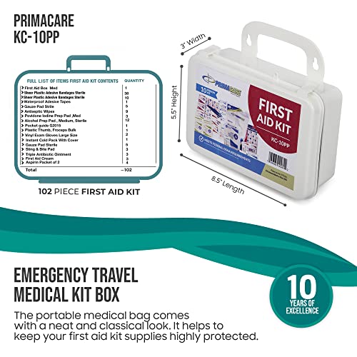 KC PP Person Compact First Aid Kit with Pieces Emergency Medical Supplies