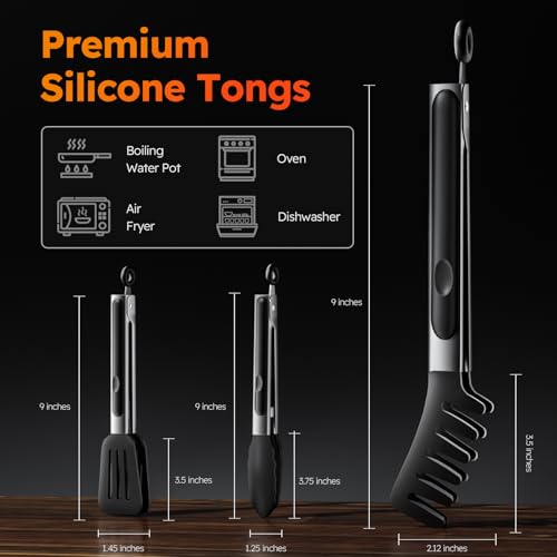 HST 3 Pack Kitchen Tongs