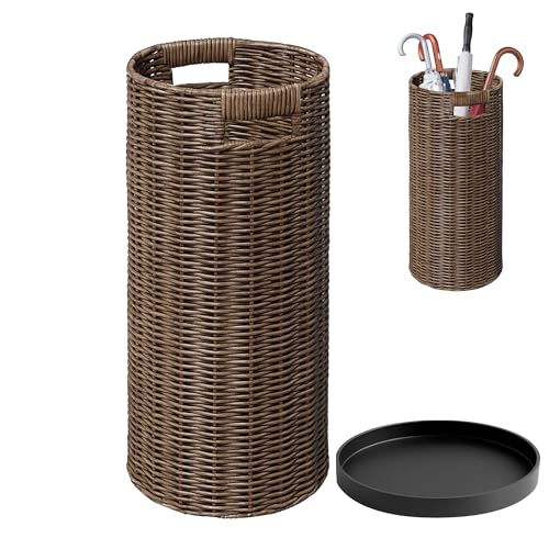 Rattan Umbrella Holder 20.8" H X 10" D