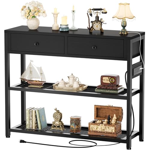 Ecopriso Entryway Table with Outlets and USB Ports