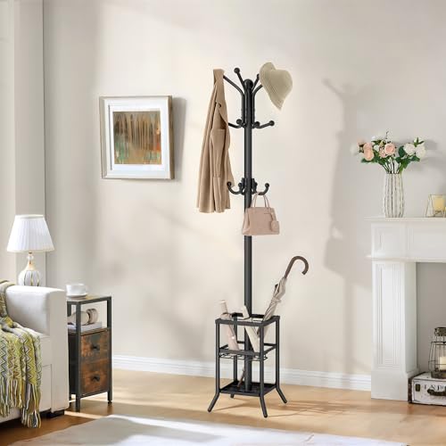 Coat Rack Stand with Umbrella Holder