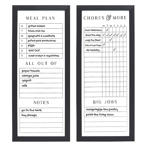 Set of Two Family Planner Dry Erase Boards Featuring