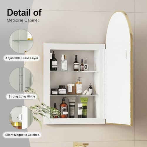 Arched Medicine Cabinet with Mirror