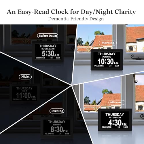 7'' Dementia Clocks for Seniors