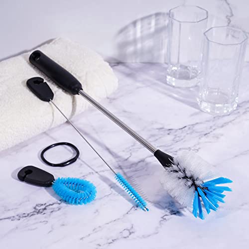3-in-1 Stainless Steel Water Bottle Brush Set, Multi-Purpose Brush with Long Handle, Cleans Bottles, Mugs and More
