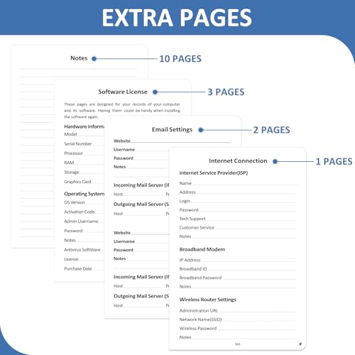 Password Book with Individual Alphabetical Tabs Laminated