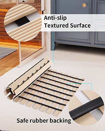 Shower Mat Non Slip Heavy Duty Rubber Bathtub Mat Without Suction Cups Shower Floor Mat for Indoor Outdoor