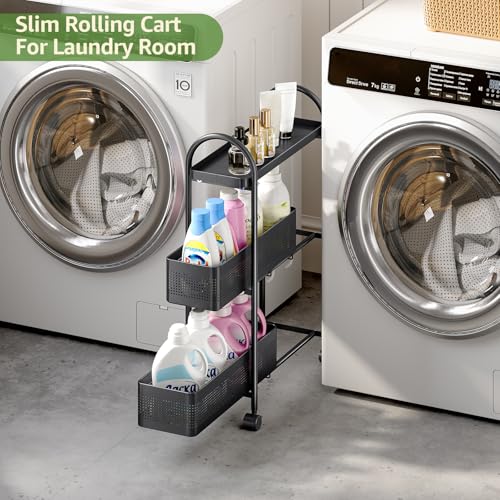 Slim Storage Cart with Drawers