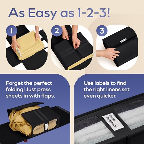 Bed Sheet Organizer Storage Boxes
