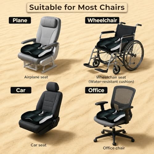 Seat Cushions for Office Chairs Wheelchair Cushion for Long Sitting Back Pain