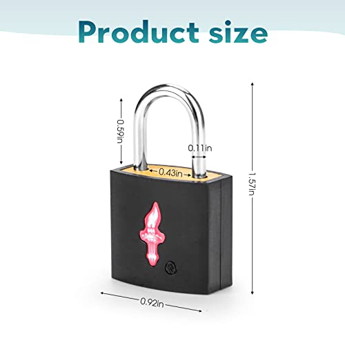 2 Pack Neon Square TSA Lock+Key Padlock