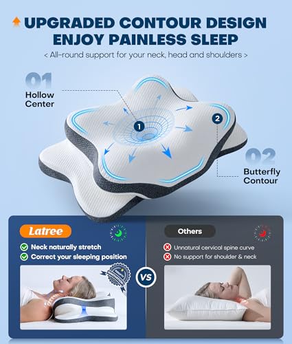 5X Pain Relief Cervical Neck Pillow for Neck Support