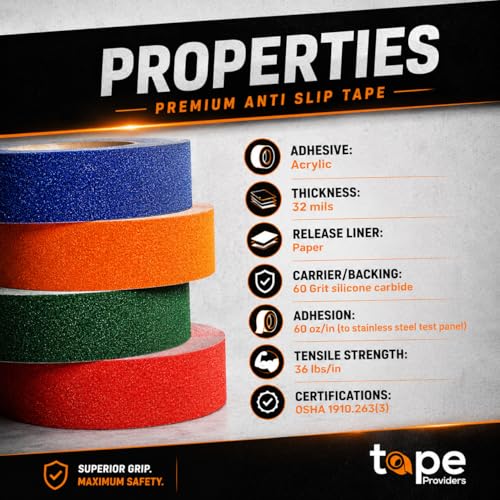 WOD ASTC32 Strong Grip Anti Slip Tape Safety Track 60 Grit