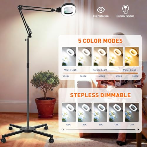 Magnifying Glass with Light and Stand