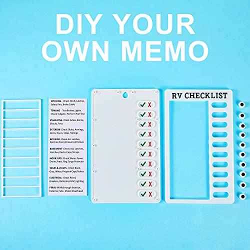 Rv Checklist Board to Do List Boards Plastic Chore Chart Memo Checklist Boards with Slider Portable Daily Affairs Detachable Schedule Planner for Home Office Check Items Accessories