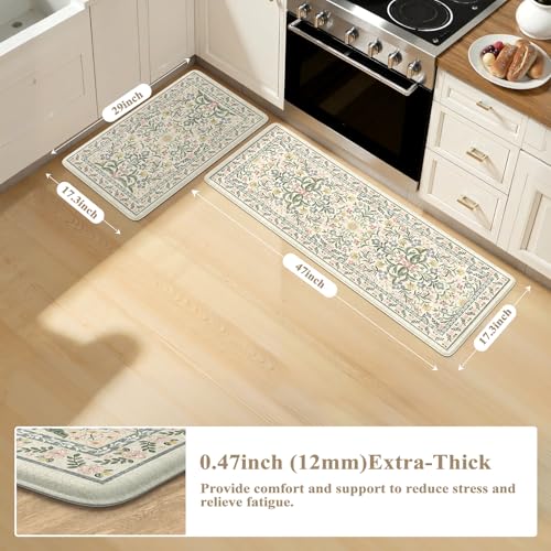 Modern Floral Kitchen Mats