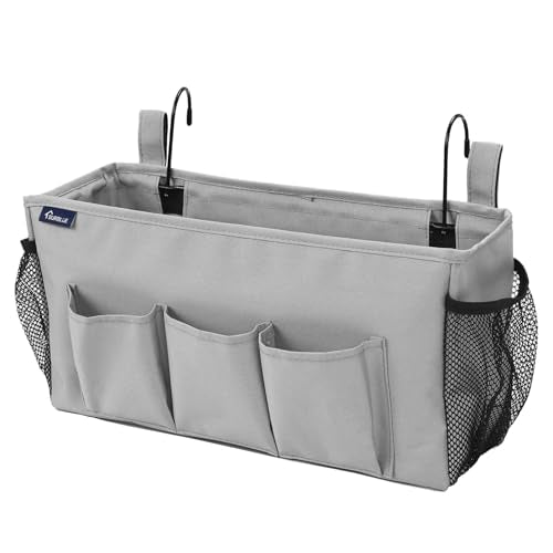 Bedside Organizer with Hook Bedside Caddy Hanging Storage Bag with Adjustable Straps and Water Bottle Holder for Home College Dorm Bunk Bed Accessories