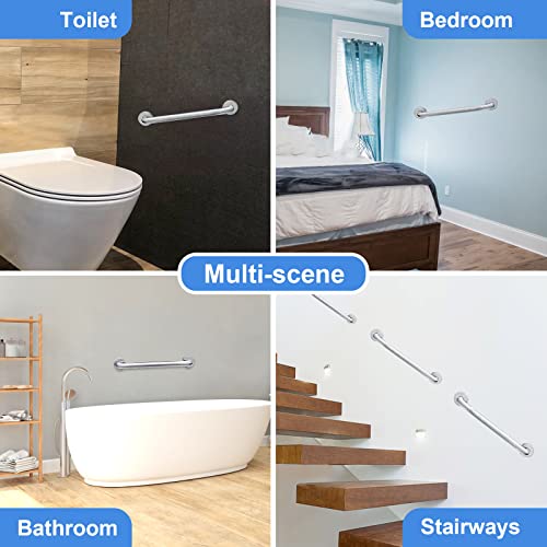 2 Pack Shower Grab Bar 304 Stainless Steel Bathroom Grab Bar Handle Bathroom Shower Balance Bar Safety Hand Rail Support Handicap Elderly Senior Gravida Assist Bath Handle