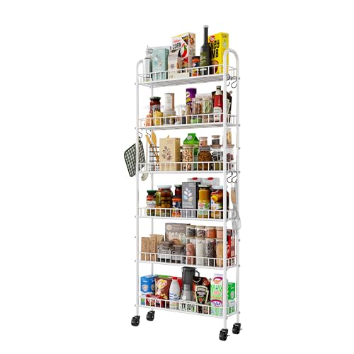 6 Tier Slim Storage Cart with Wheels