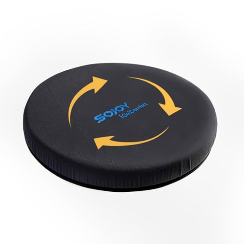 iGelComfort Deluxe Gel Swivel Seat Cushion with Supportive Memory Foam 360 Degrees Rotating Seat Cushion for Home