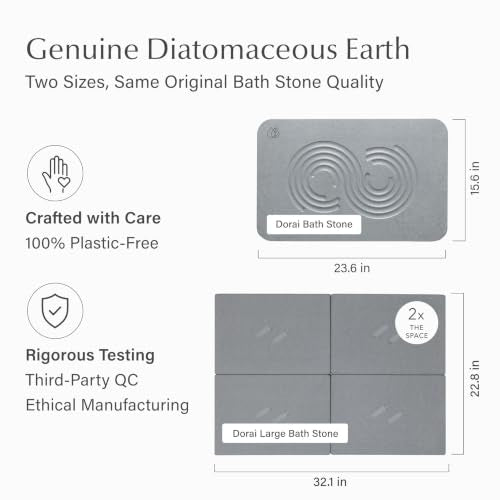 Home Stone Bath Mat for Bathroom