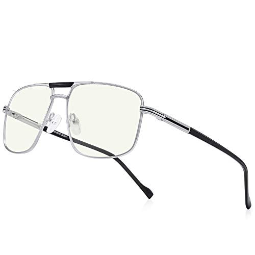 RBPilot Square Metal Aviator Reading Glasses for Men