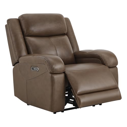Genuine Leather Power Recliner Chairs for Adults