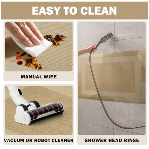 Non Slip Bath Mat Thin Bathroom Rugs Fit Under Door Quick Dry Super Absorbent Washable Bath Rug for Bathroom Floor Bathtub Shower Sink