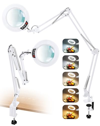 Magnifying Glass with Light and Clamp