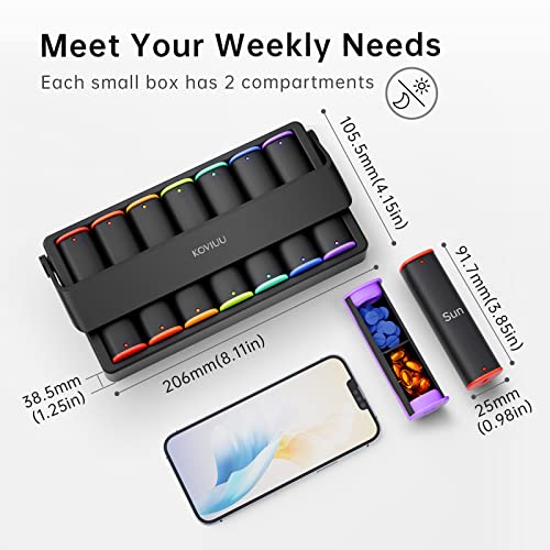 Weekly Pill Organizer 2 Times a Day