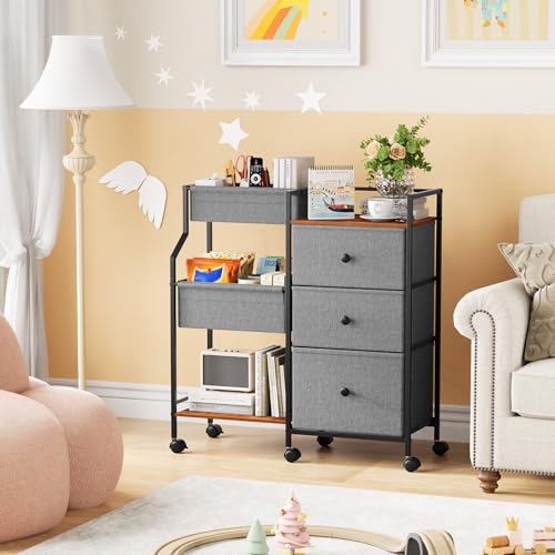 Baby Diaper Caddy Organizer Rolling Cart with Drawers