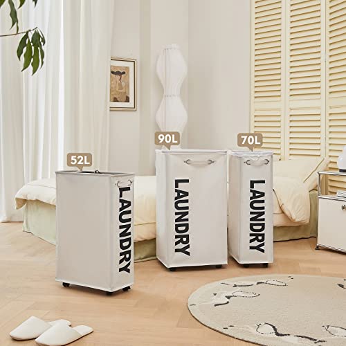 Rolling Laundry Basket Hamper on Wheels