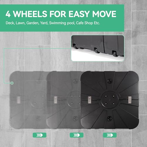 Cantilever Patio Umbrella Base with Wheels