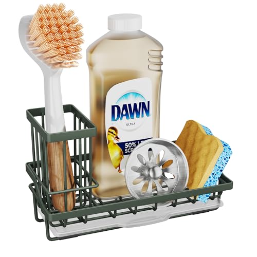 Sink Caddy Kitchen Sink Organizer with Detachable Brush Holder