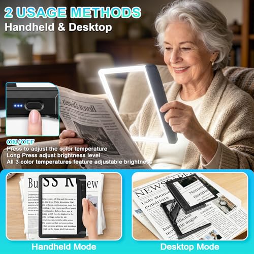 6X Large Magnifying Glass for Reading Full Page Magnifier for Reading