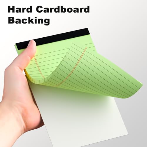Small Note Pad 5x8 College Ruled Pink Legal Pads Paper Notepads 6 Pack Clear Print Writing Pads 5 x 8 Legal Pads Perforated Narrow Ruled Pads of Paper