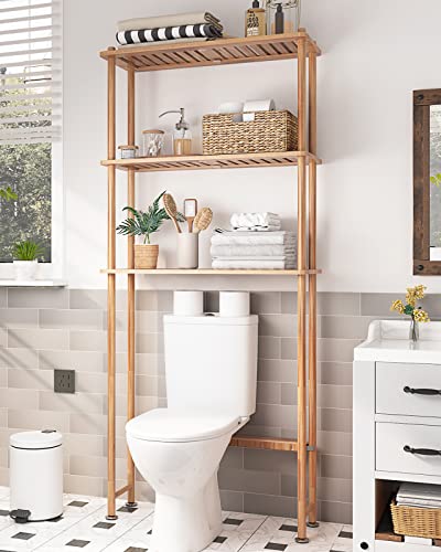 Bamboo Over The Toilet Storage Shelf