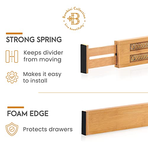 Bamboo Drawer Divider Organizers by Bambusi
