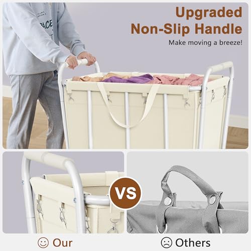 Large Laundry Cart with Wheels