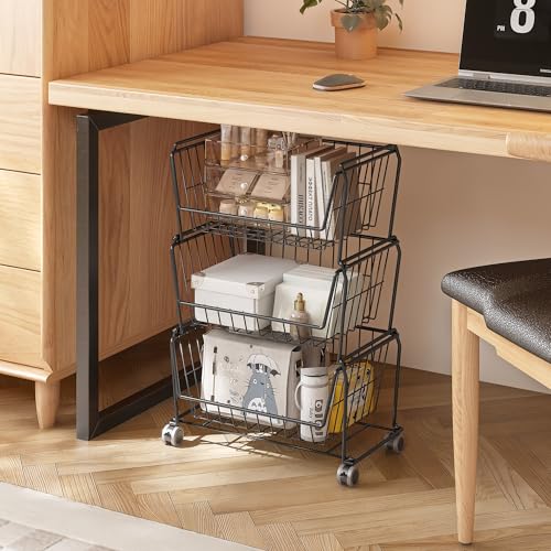 Stackable Metal Storage Carts