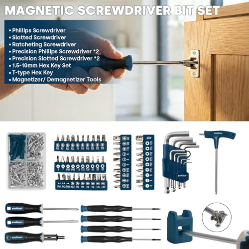 General Household Hand Tool Kit with Storage Toolbox
